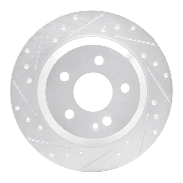 R1 Concepts EDZ-63161L Brake Rotor Drilled and Slotted Silver